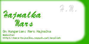 hajnalka mars business card